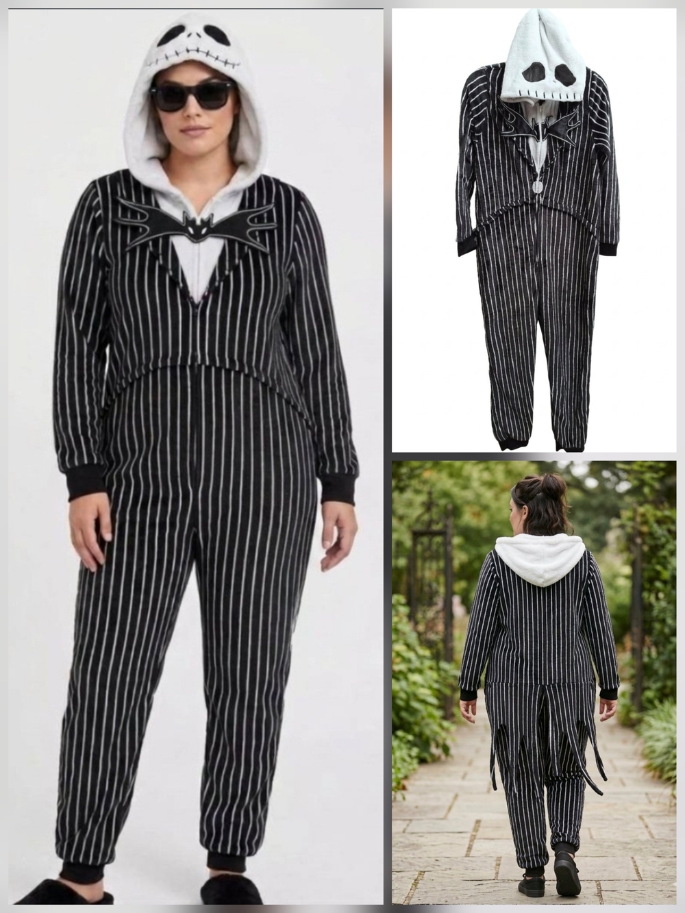 ❤️Disney The Nightmare Before Christmas Jack Skellington Union Suit 🤍XL